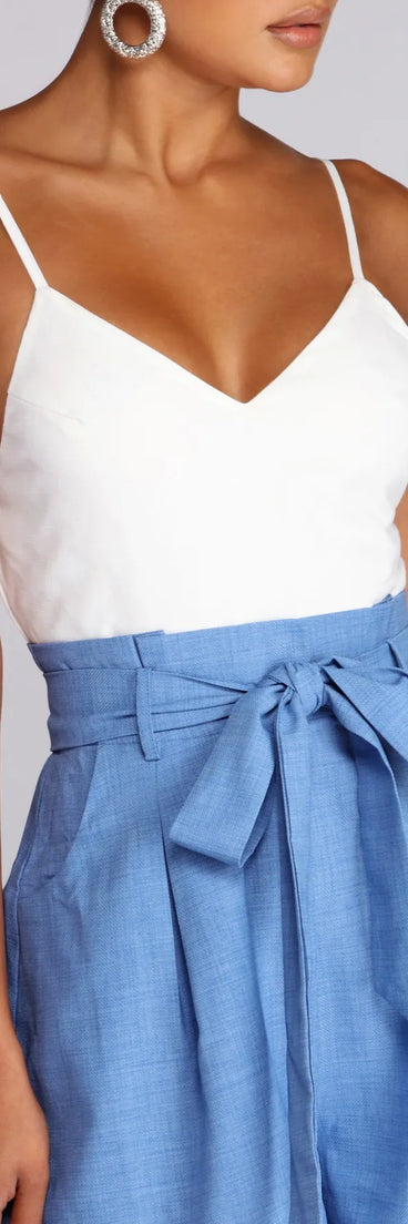 Spring Step Bow Tie Romper