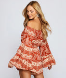 Off The Shoulder Paisley Perfection Romper