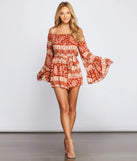 Off The Shoulder Paisley Perfection Romper