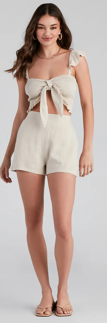 Casual And Chic Linen Shorts