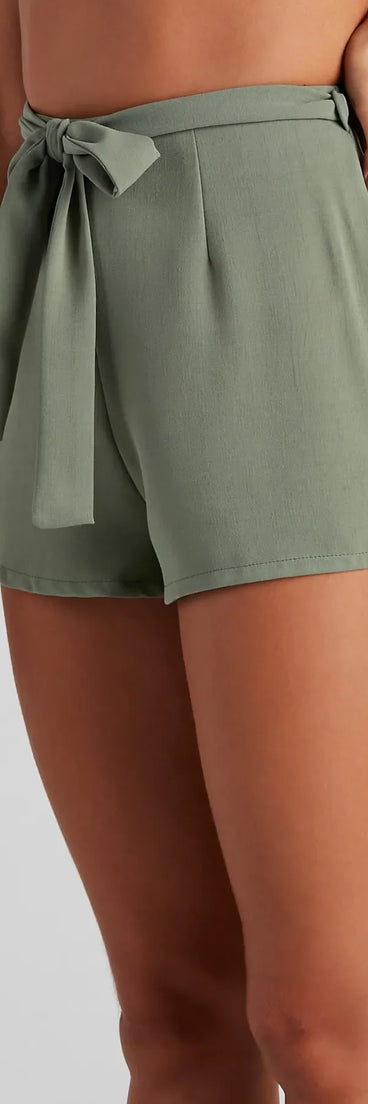 High Waist Linen Shorts