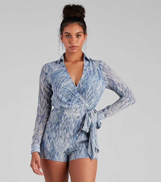 Spring Solstice Chiffon Tie Romper