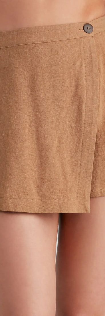 Social Lite Linen Envelope Skort