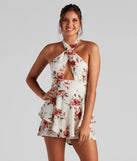 Love Me Floral Crepe Skort Romper