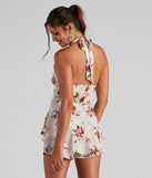 Love Me Floral Crepe Skort Romper