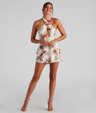 Love Me Floral Crepe Skort Romper