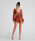 Out Of Town Long Sleeve Romper