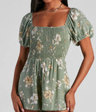 Walkin' On Sunshine Floral Puff Romper