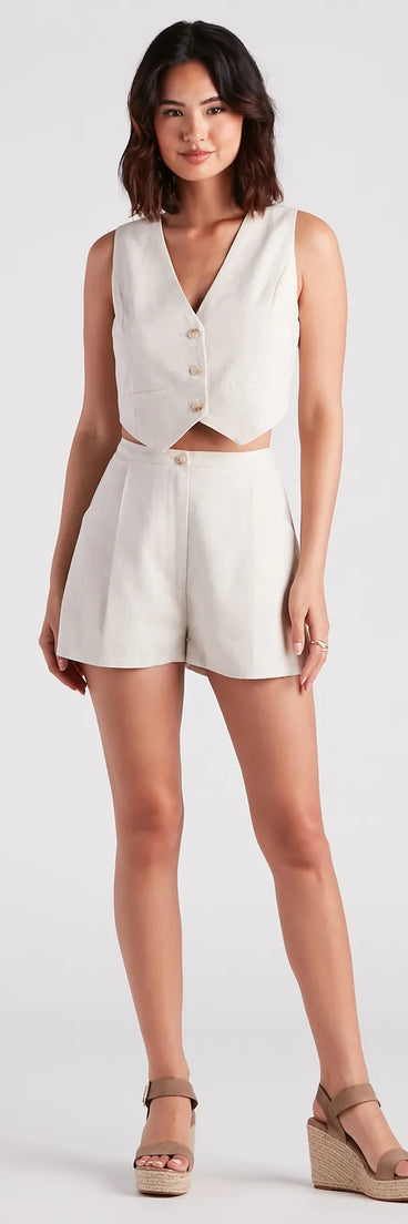 Casual And Chic Linen Shorts