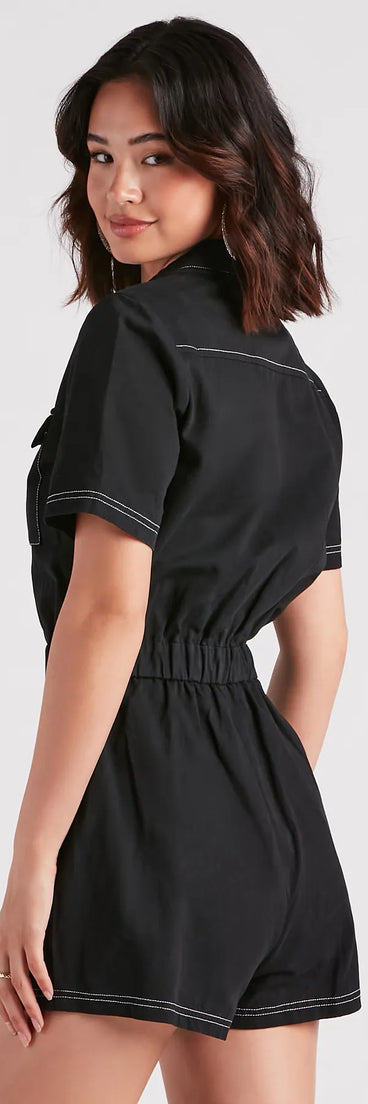Trendsetting Babe Utility Romper