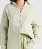Coastal Cute Linen Top And Shorts Set