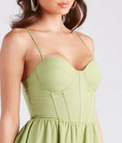 One To Flirt Linen Corset Romper