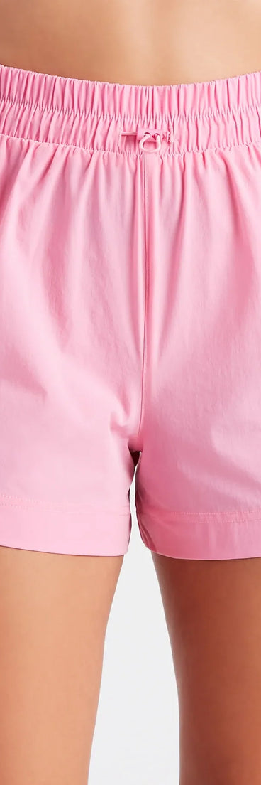 So Sporty High Waist Nylon Cargo Shorts