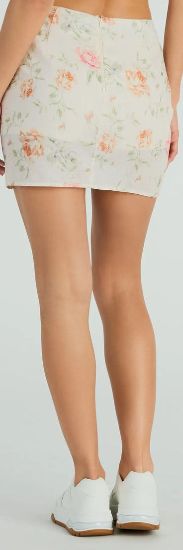 Prettiest Vibe High Waist Floral Woven Skort