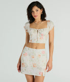 Prettiest Vibe High Waist Floral Woven Skort