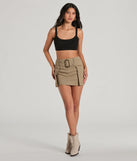 
Upgrade your style game for 2025 with the Refreshed Vibes High Rise Buckle Layered Mini Skirt in olive, perfect for any fashion-forward wardrobe.