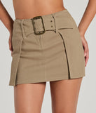 
Upgrade your style game for 2025 with the Refreshed Vibes High Rise Buckle Layered Mini Skirt in olive, perfect for any fashion-forward wardrobe.