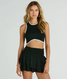 The Cheers To Sunshine Smock High Waist Ruffled Shorts is a trendy women's bottom in black, designed with modern details and alluring textures to complete chic outfits for 2025.
