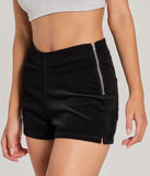 Create bold, fashion-forward looks for spring or summer with the Playful Season High Rise Corduroy Hot Shorts in black, a must-have piece from Windsor’s collection of stylish bottoms for women.