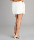 Cozy Cutie Snow Bunny Faux Fur Mini Skirt
