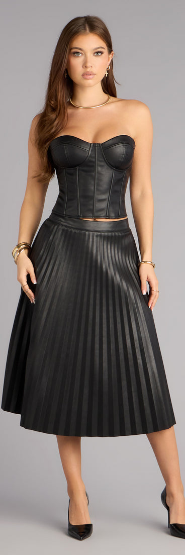 Quiet Drama Pleated Midi Skirt