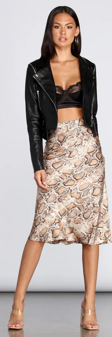 Flare It Out Satin Midi Skirt