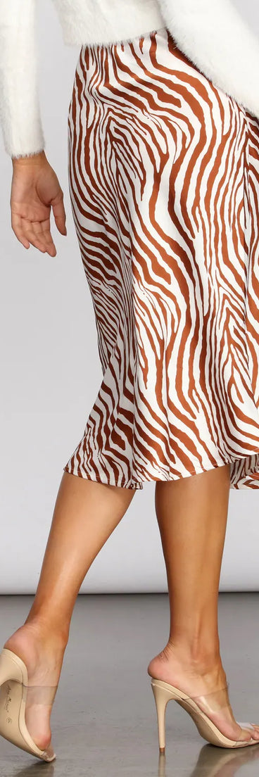 Animal Instincts Midi Skirt