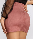 Wrapped In Suede Mini Skirt