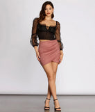 Wrapped In Suede Mini Skirt