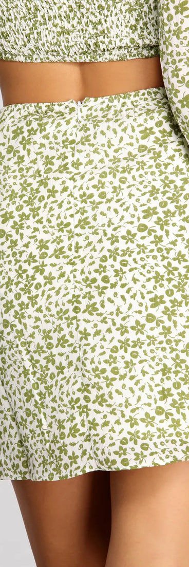 Flower Thru It Mini Skirt