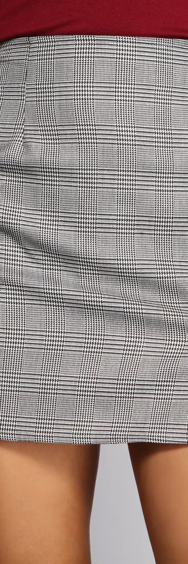 Playfully Poised Plaid Mini Skirt