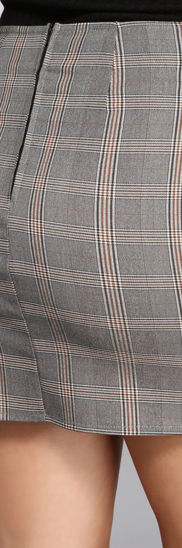 Classic Chic Plaid Mini Skirt