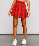 Preppy And Pleated Plaid Skater Skirt