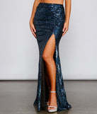 Stunning Sea Princess Sequin Maxi Skirt