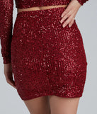 Holiday Sparkle Sequin Faux Wrap Skirt