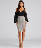 Chic And Sassy Snake Print Midi Skirt