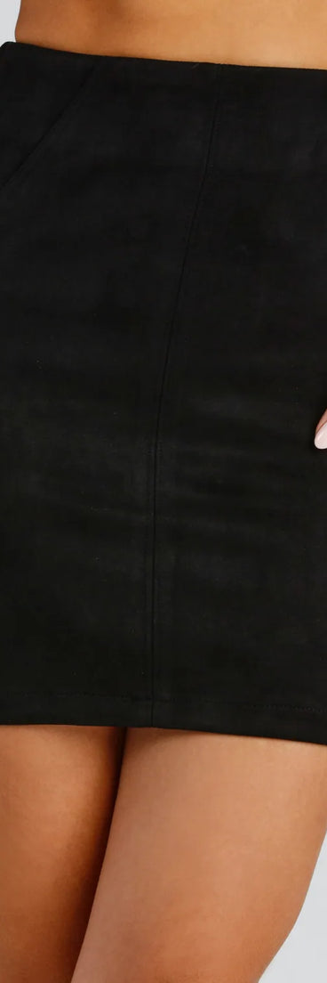 Endless Possibility Faux Suede Mini Skirt