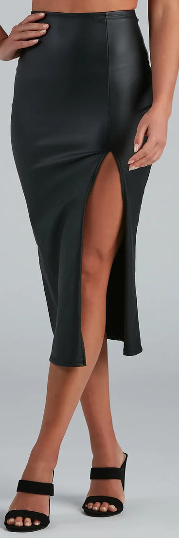 Sleek Perfection Bodycon Midi Skirt