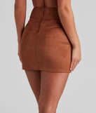 Next Level Faux Suede Mini Skirt