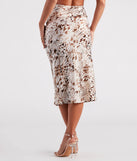 Fly By Satin Butterfly Midi Skirt