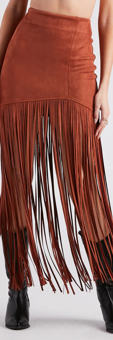 Get inspired with the Wild At Heart Long Fringe Skirt, a feed-worthy tan piece that’s part of Windsor's updated and curated women’s clothing edit packed with must-have fall outfit ideas.