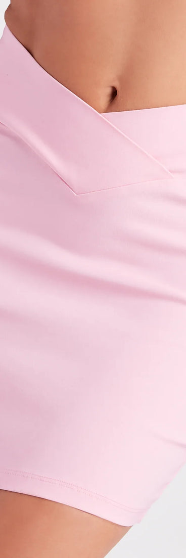 Cute As Can Be Wrap V-Waist Mini Skirt