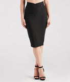 Chic And Snatched Woven Pencil Skirt