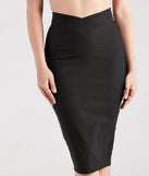 Chic And Snatched Woven Pencil Skirt