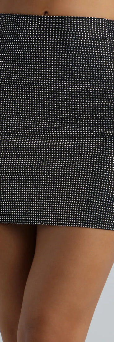 Star Of The Night Rhinestone Mini Skirt | Windsor