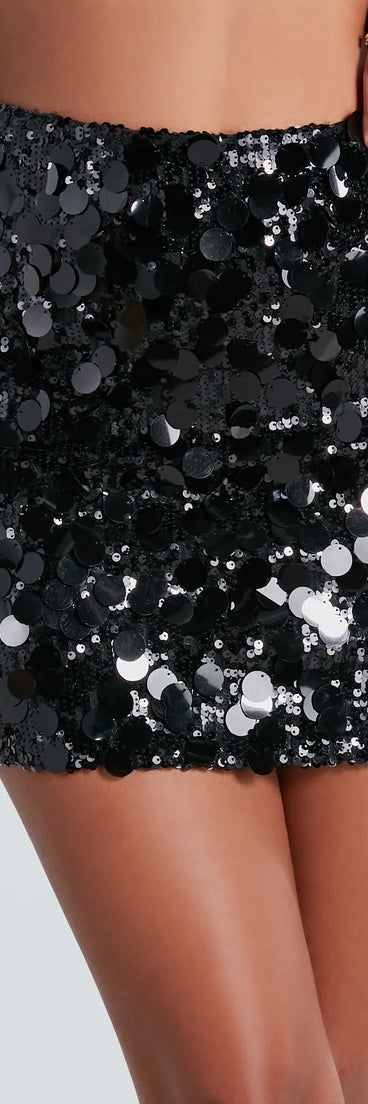 Disco Club Sequin Mini Skirt