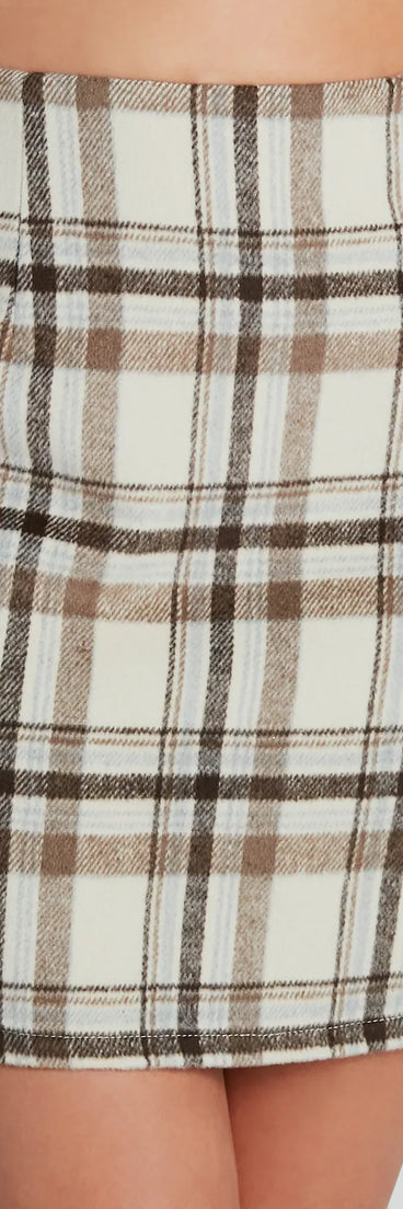 Forever In Plaid Woven Skirt