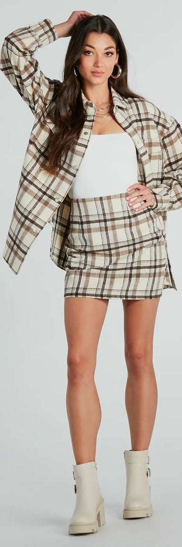 Forever In Plaid Woven Skirt