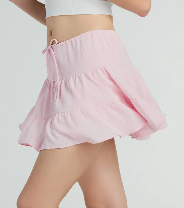 Playful Distraction Low Rise Ruffled Mini Skirt | Windsor