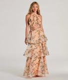 Gorgeous Perfection Ruffled Floral Chiffon Maxi Skirt
